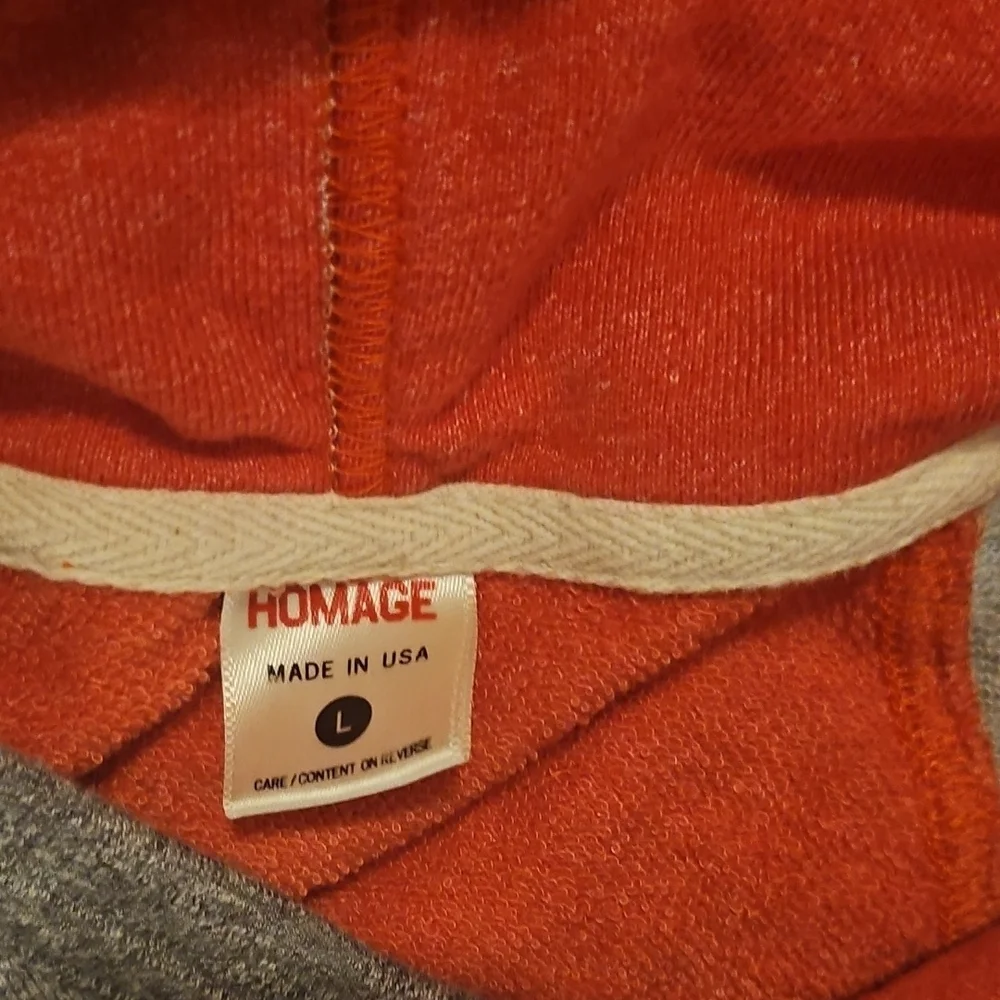 HOMAGE Ohio Hoodie - Red and Gray - Picture 2 of 5